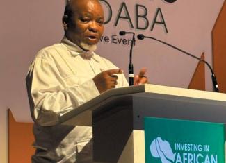 Minister of Mineral Resources and Energy Gwede Mantashe at the African Mining Indaba in Cape Town