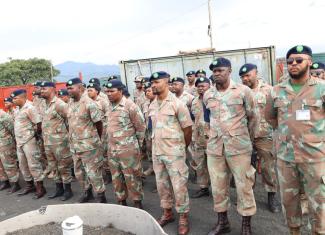 The South African National Defence Force (SANDF) peacekeeping missions in Africa.