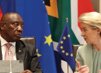  President Cyril Ramaphosa with European Commission President, Dr Ursula von der Leyen