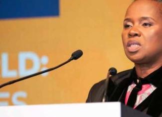 mployment and Labour Minister Nomakhosazana Meth delivers the keynote address at the G20 Employment Working Group in Umhlanga, KwaZulu-Natal