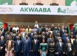 Officials at the 45th Ordinary Session of the African Union (AU) Executive Council in Accra, Ghana