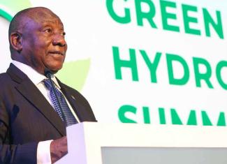 Cyril Ramaphosa addresses the inaugural Africa Green Hydrogen Summit in Cape Town