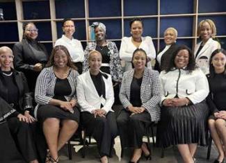 Moonsamy with fellow leaders of the IWFSA Alumni Network