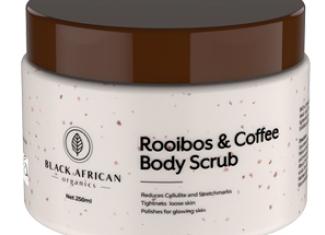 Organic Rooibos & Coffee Stretchmarks & Cellulite Body Scrub – Buff, Brighten & Smooth Naturally 250ml: R109
