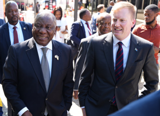 President Cyril Ramaphosa and Minister Dean Macpherson at the summit