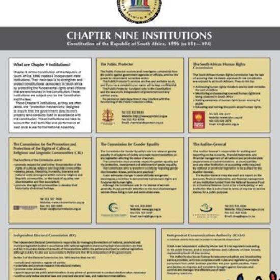 Western Cape Chapter Nine institutions