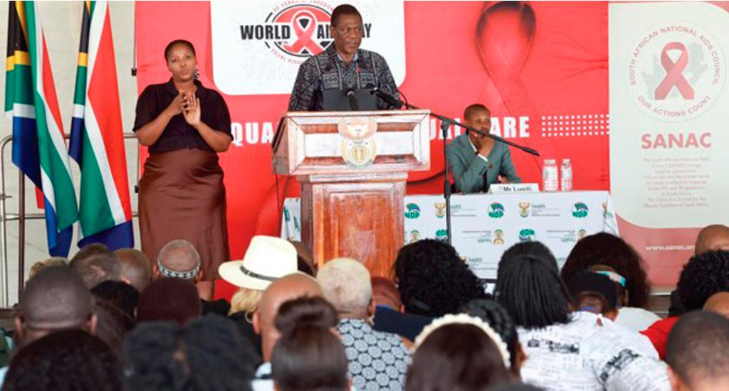Deputy President addressing the World Aids Day event in Mdantsane