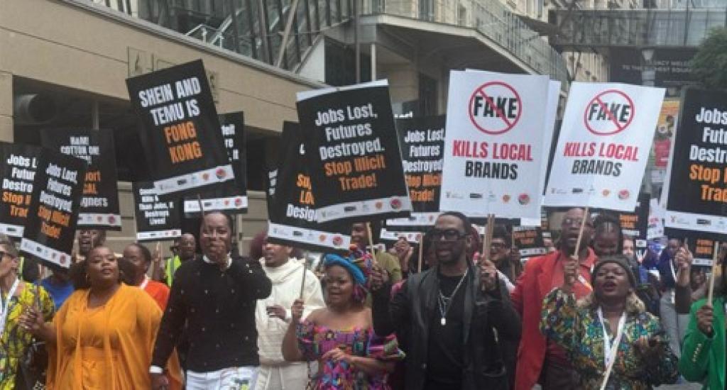 South African fashion industry leaders marched against illicit trade and counterfeit goods at the Buy Local Summit in Sandton.