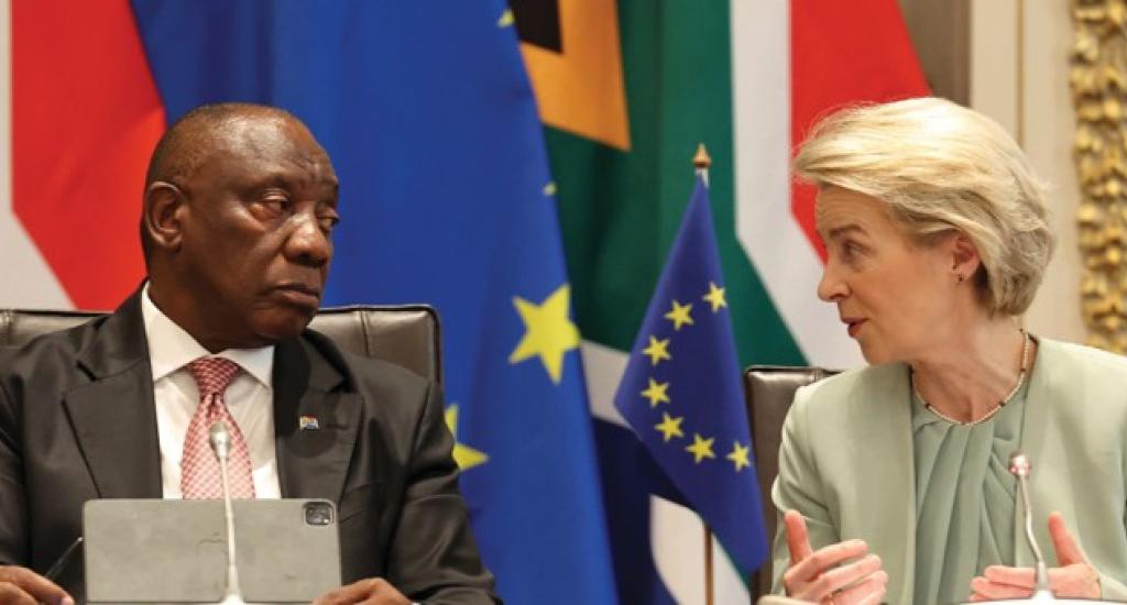 President Cyril Ramaphosa with European Commission President, Dr Ursula von der Leyen