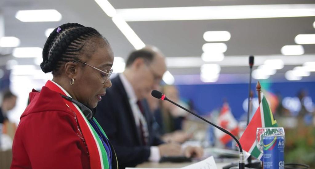 Minister of Women, Youth and Persons with Disabilities Sindisiwe Chikunga at the G20 Women’s Empowerment Working Group (EWWG) Ministerial Meetings held in Brazil.