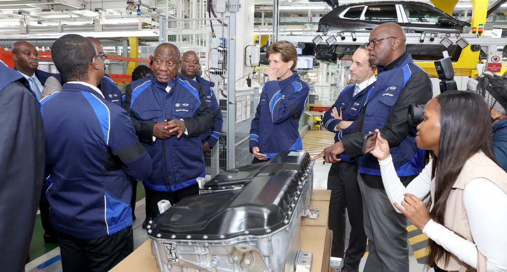 President Cyril Ramaphosa at the launch of the BMW X3 Plug-In Hybrid at the BMW plant in Rosslyn, Tshwane.