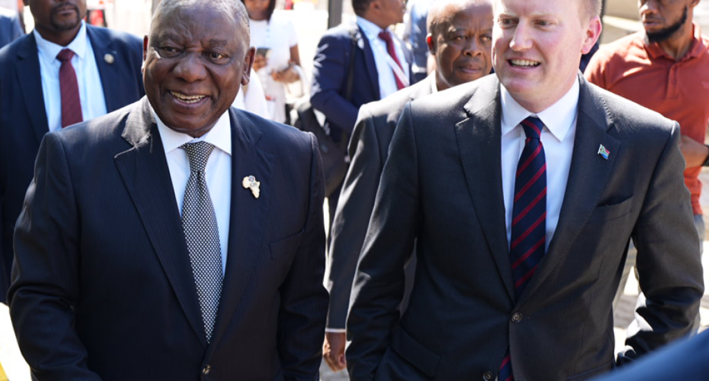 President Cyril Ramaphosa and Minister Dean Macpherson at the summit